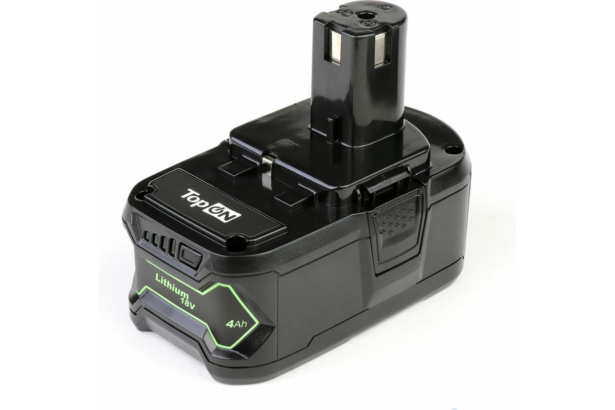 Аккумулятор для электроинструмента Ryobi (Li-Ion, 18В, 4Ач) Topon PN: RB18L40 TOP-PTGD-RY-18-4.0-Li
