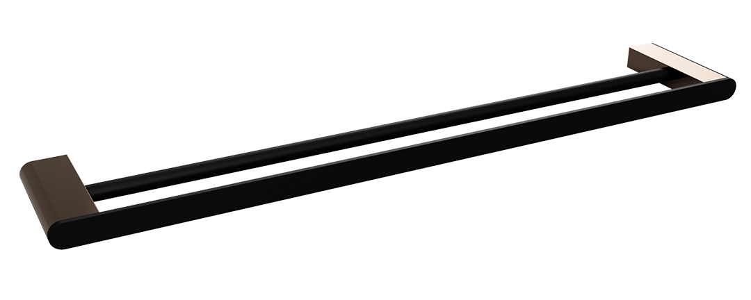 Полотенцедержатель Bemeta Galla 108104050 60 см двойной, черный/бронза