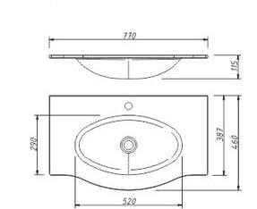 Раковина Caprigo Nokturn OW15-1312-R019 80 см капуччино