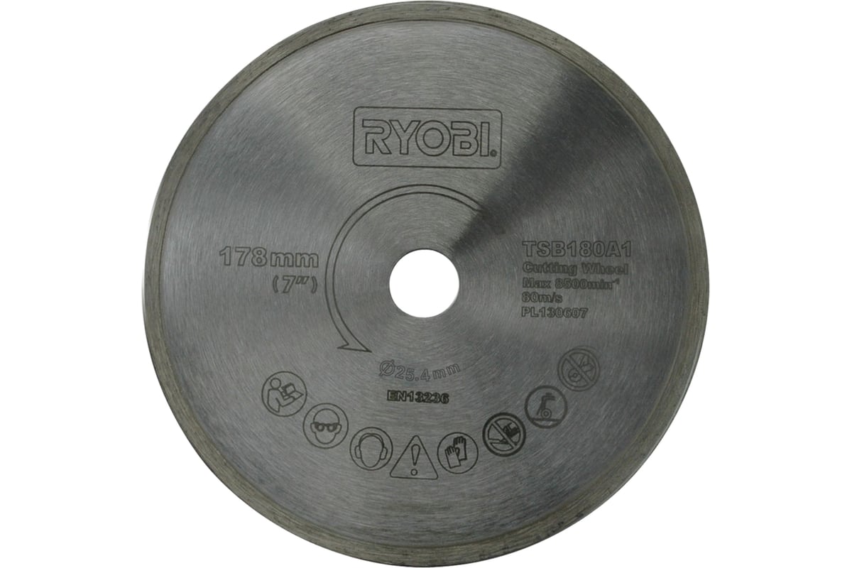 Диск алмазный по плитке (178х25.4 мм) Ryobi TSB180A1 5132002694