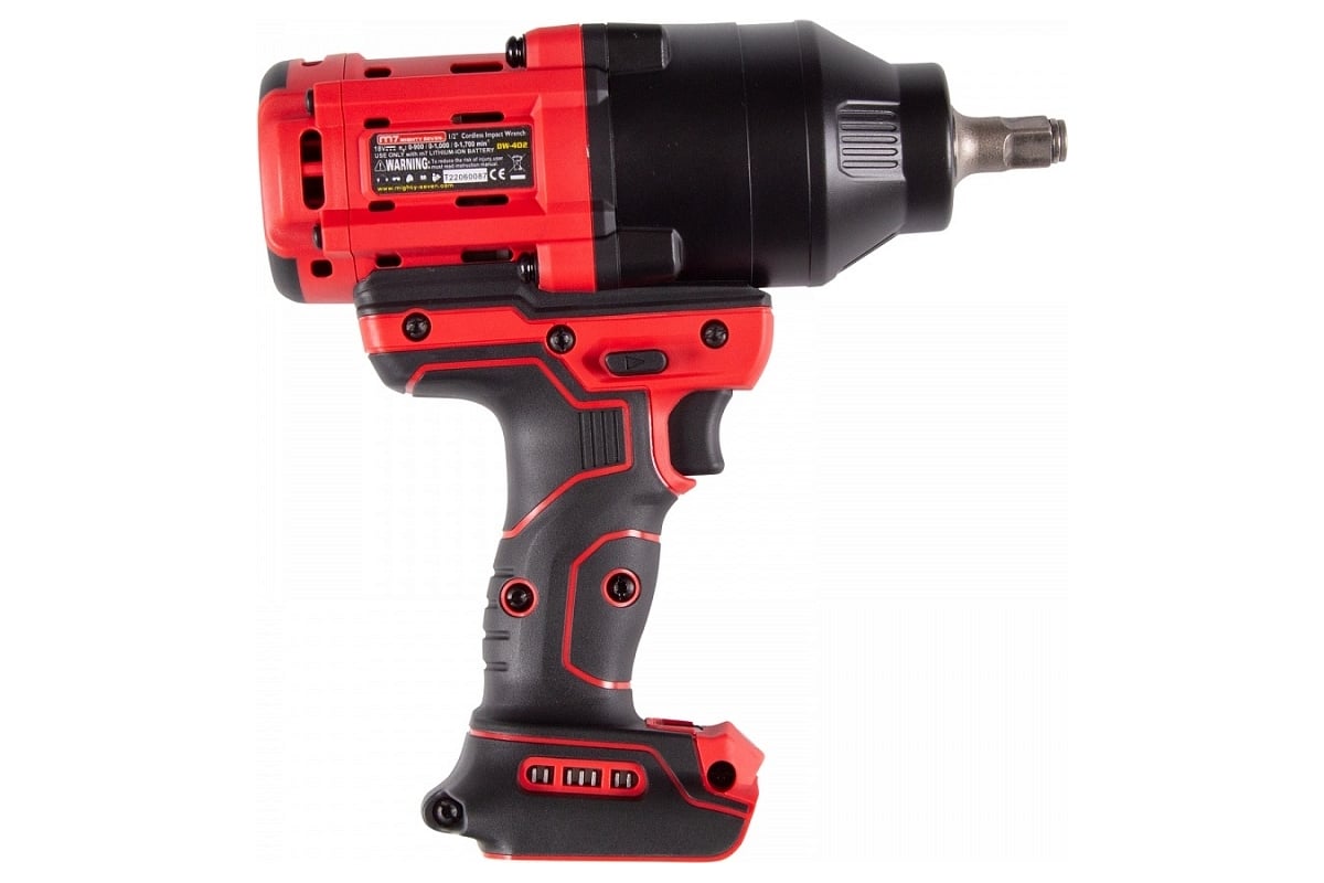Аккумуляторный ударный гайковерт Mighty Seven 1/2", 1700 Нм, 18 В DW-402