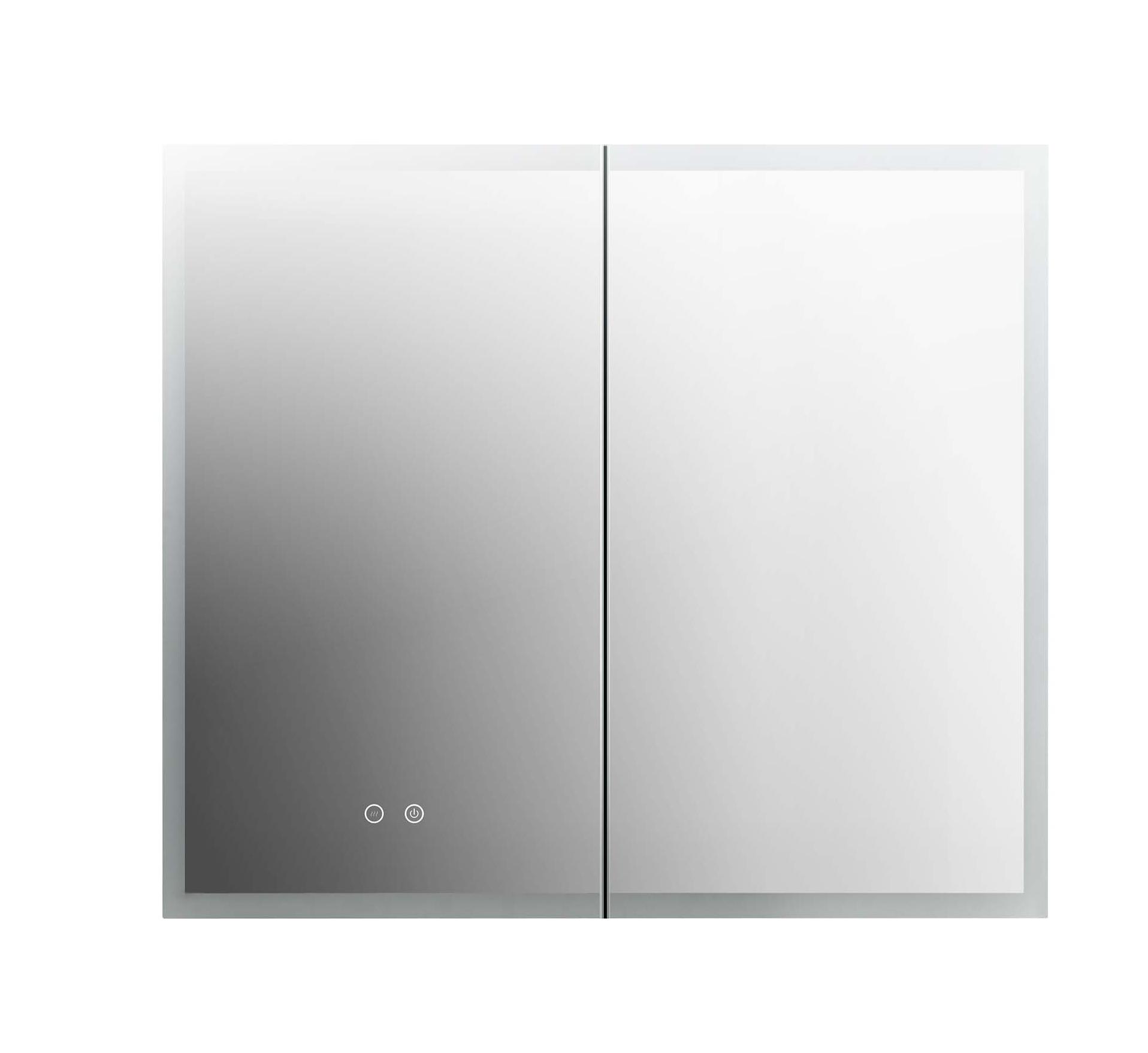 Зеркальный шкаф Aquatek 80x70 см с подсветкой, антипар, хром AQ7803B-MLC