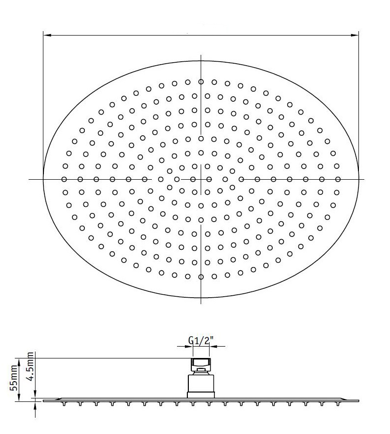 Верхний душ RGW Shower Panels SP-83 25x15