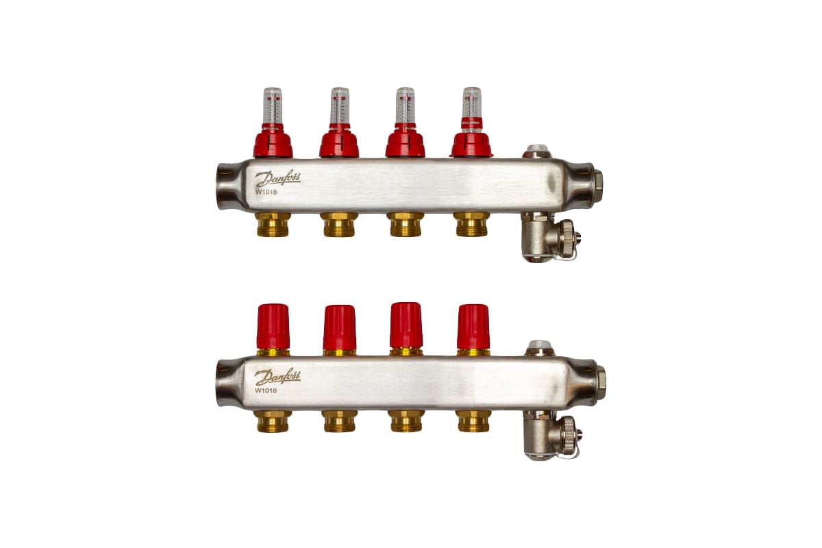 Коллекторы Danfoss SSM-4F с расходомерами 4 контура 088U0754