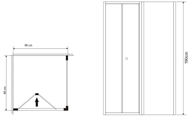 Душевой уголок Grossman Alba2 GR-9090Al2 90x90 прозрачный, хром