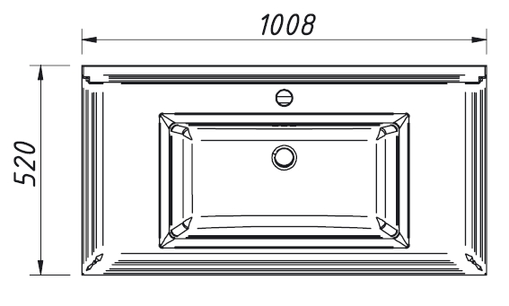 Раковина Caprigo UV-100 100 см