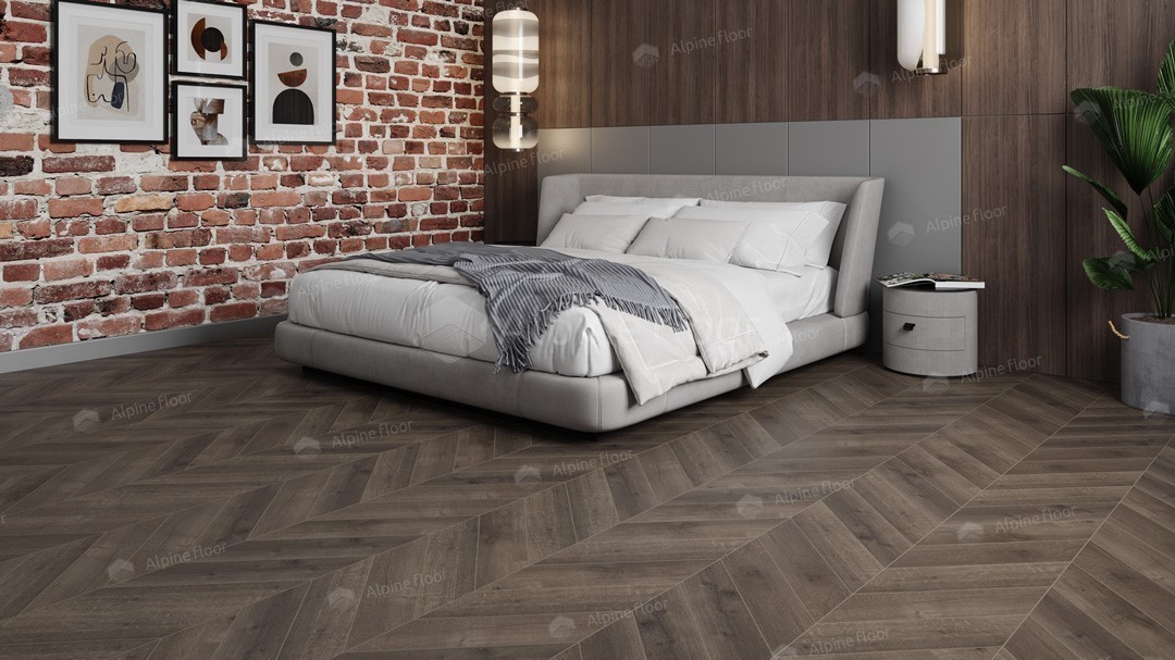 Виниловый ламинат Alpine Floor Chevron Alpine LVT Дуб Антарес 555x127x2.5 мм, ECO 20-9A