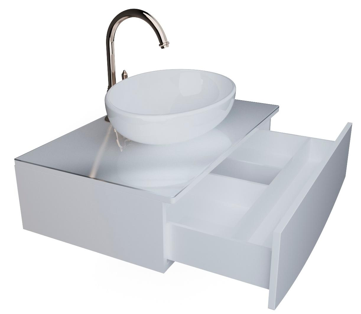 Мебель для ванной 1MarKa Nega 60 см, белый