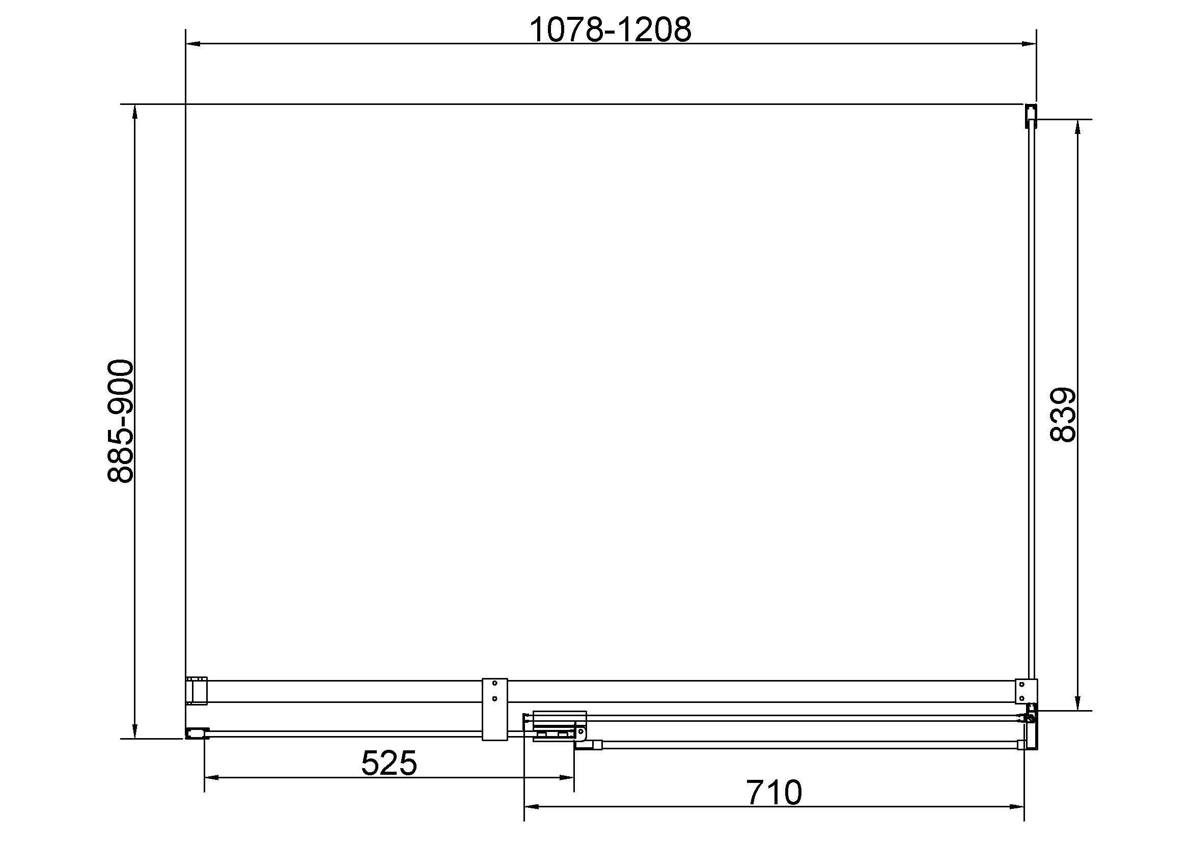 Душевой уголок Vincea Экстенза (Extenza) VSR-4EX111290CLBN 110/120x90 брашированный никель, прозрачное