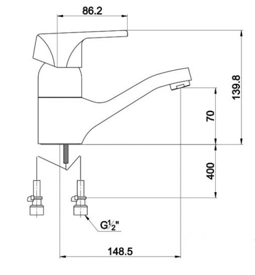 Смеситель для раковины Timo Nordic 0151-15F chrome