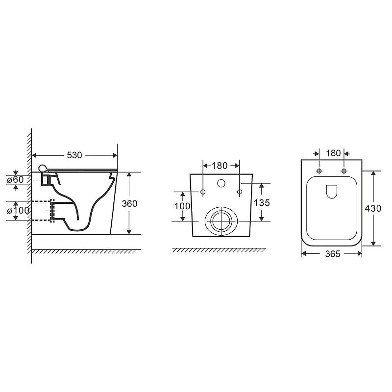 Комплект Point PN48088GM унитаз Ника PN41081 + инсталляция Элемент PN45120 + кнопка Меркурий PN44831GM графит