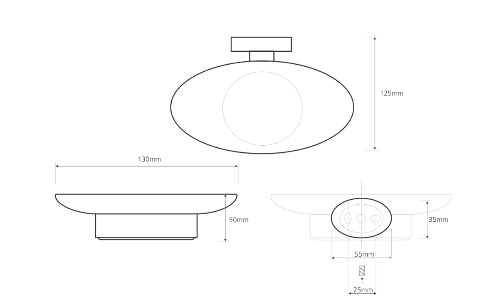 Мыльница Bemeta Oval 118408021 13 см хром