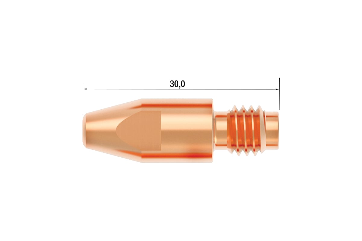 Наконечник контактный CuCrZr (25 шт; 1.4 мм; M8; 30 мм) Fubag FB.CTM8.30-14L