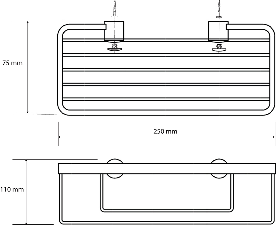 Полочка Bemeta Cytro 146208362 хром