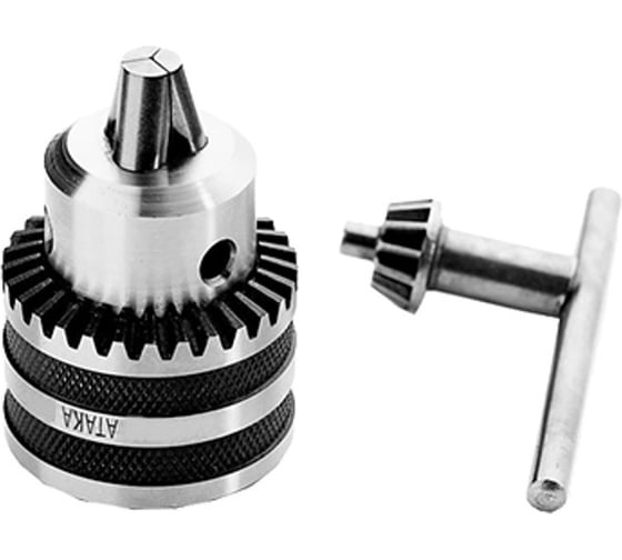 Патрон №19 станочный профи (1-13 мм; B16) с ключом АТАКА 8080420