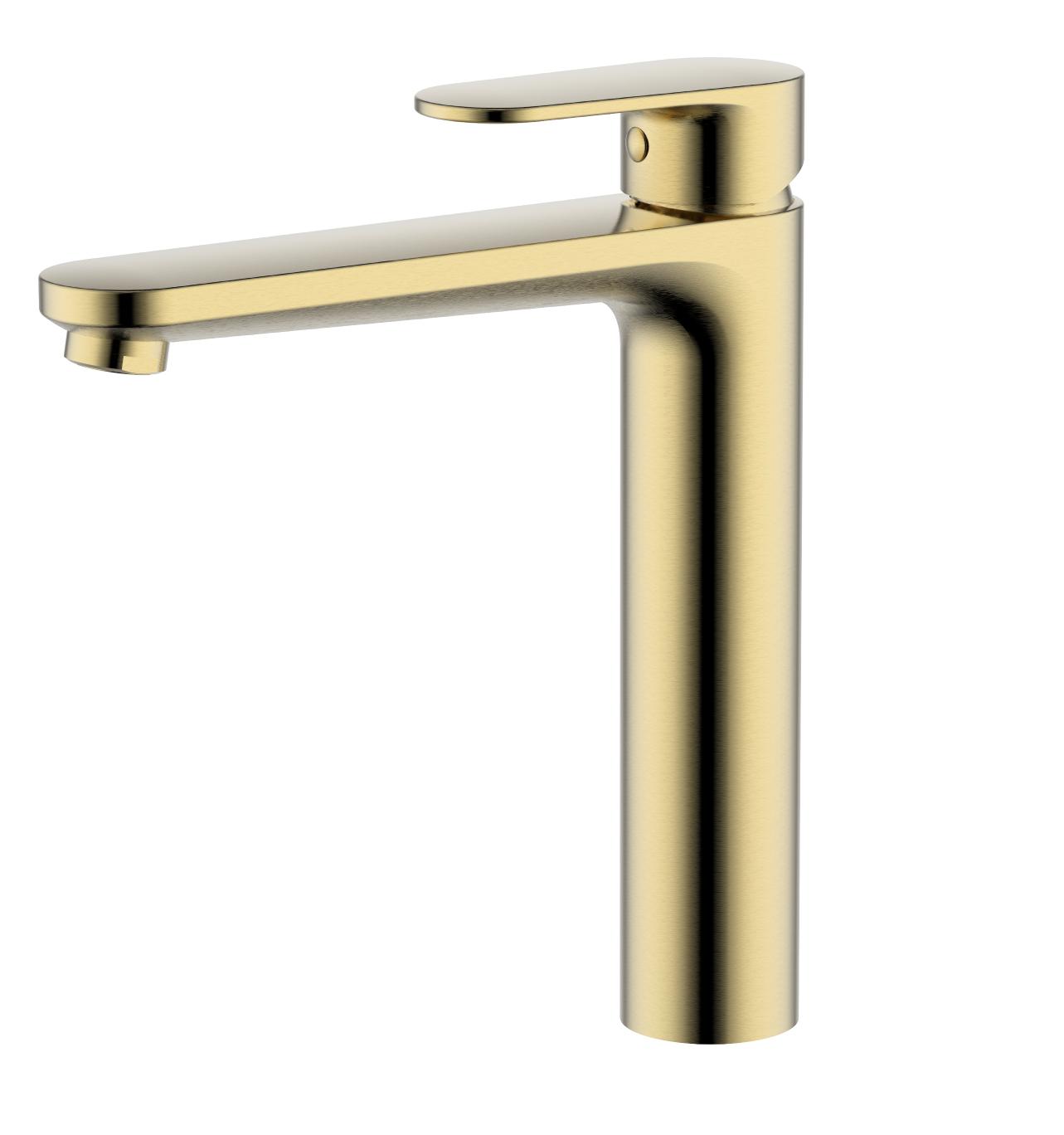 Смеситель для раковины Aquatek Ника AQ1804BG шлифованное золото