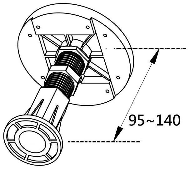 Ножки для поддонов Cezares Tray TRAY-LEGS-AS-09 AH,RH - 120/80, 120/90