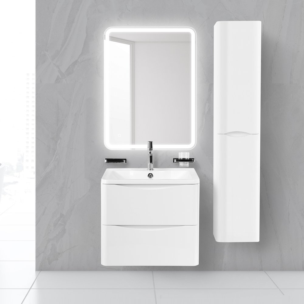 Мебель для ванной BelBagno Acqua 70 см подвесная, Bianco Lucido