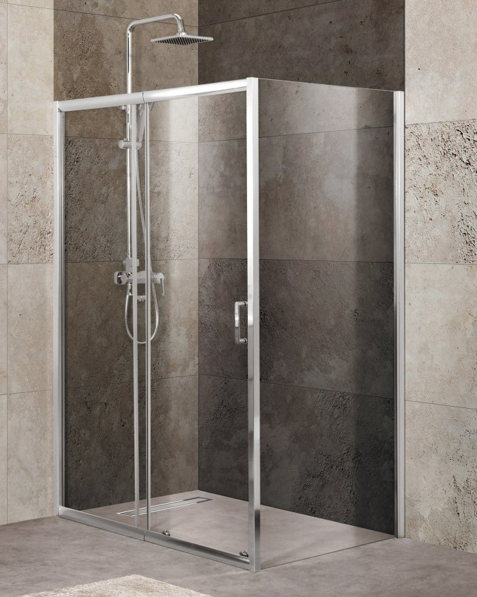 Душевой уголок BelBagno UNIQUE-AH-1-100/115-90-C-Cr 100-115x90 прозрачный, хром