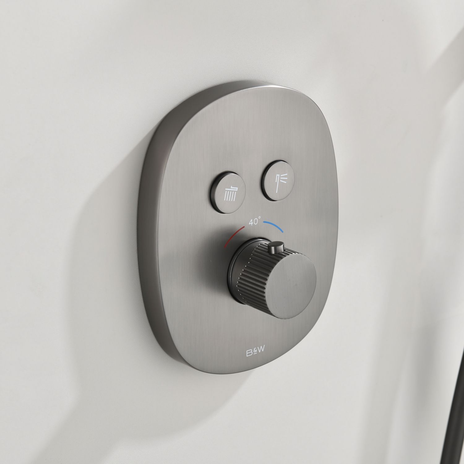 Душевой набор Black&White Gravity GH-9201-GM термостат, оружейная сталь