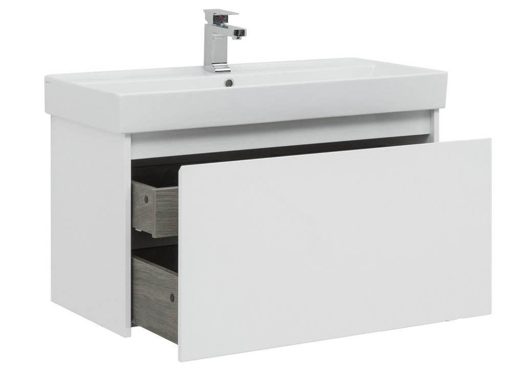 Тумба с раковиной Aquanet Nova Lite 90 см, 1 ящик