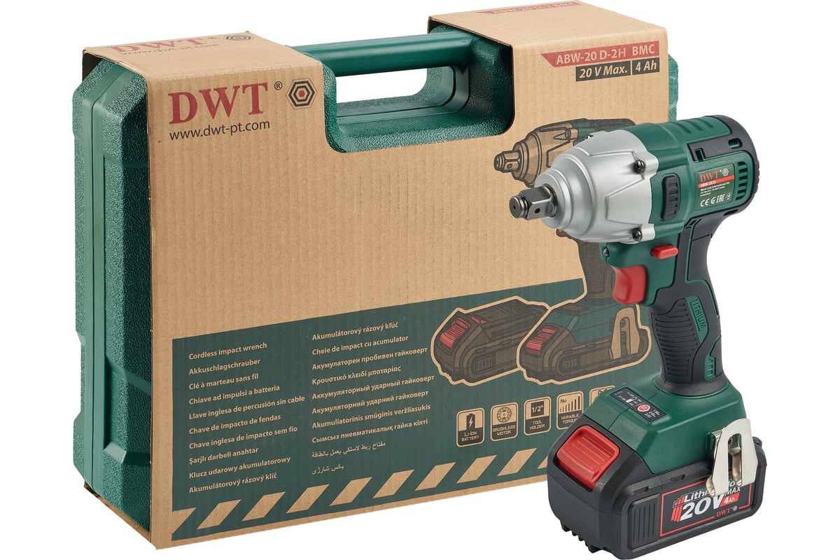 Ударный аккумуляторный гайковерт DWT abw 20 d-2h bmc 5.2.57
