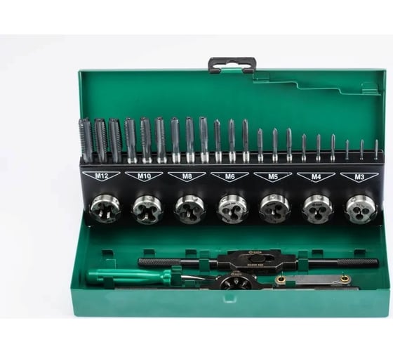 Набор метчиков и плашек Sata 32 предмета 50452
