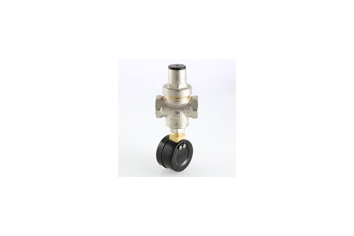 Редуктор давления Valtec поршневой, с манометром, от 1 до 5.5 бар, 1/2 VT.088.N.0455
