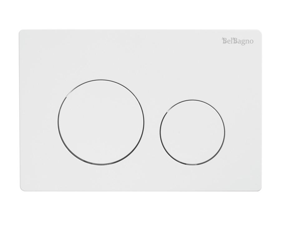 Кнопка смыва BelBagno BB-03C-BL белый глянец Кнопка смыва BelBagno BB-03C-BL белый глянец