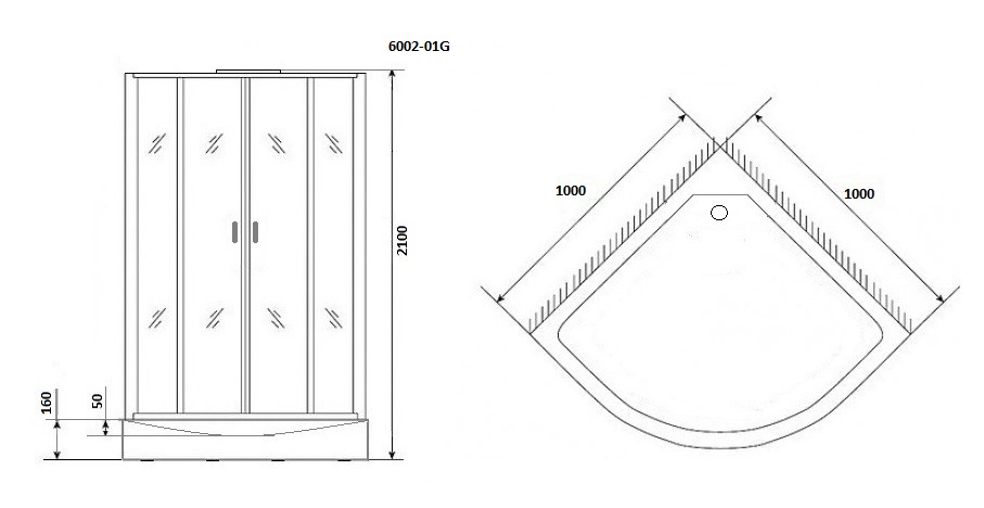 Душевая кабина Niagara Premium NG-6002-01G 100x100