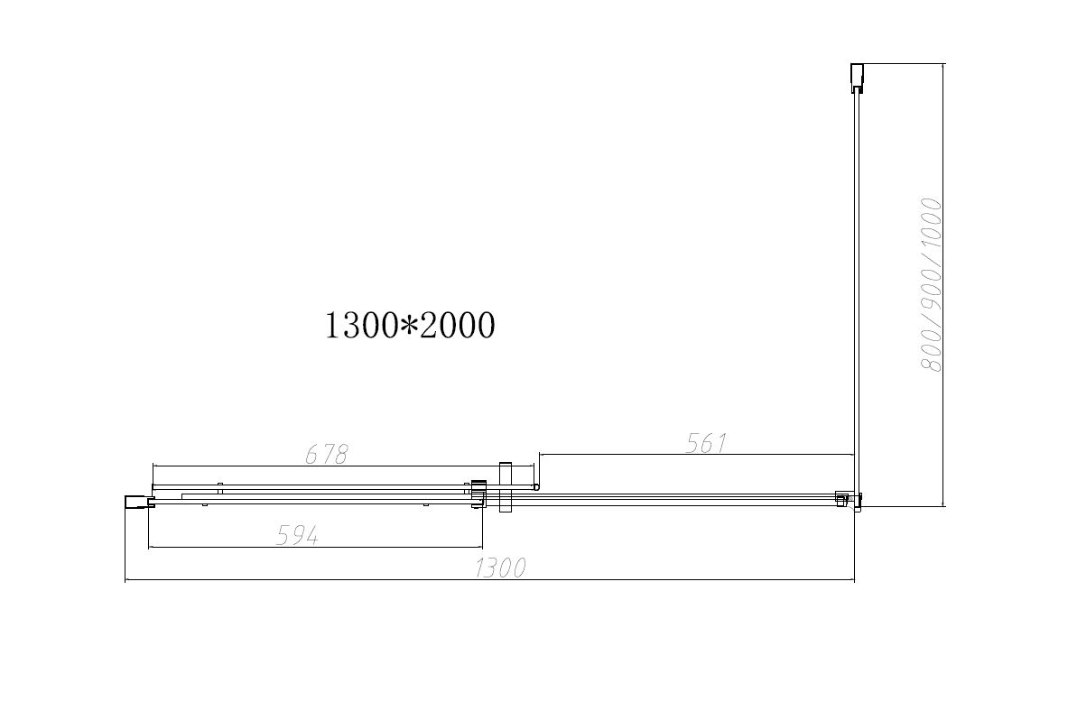 Душевой уголок Vincea Dice VSR-4D8013CLB 130x80 черный, стекло прозрачное