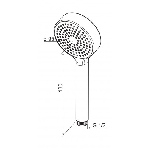 Душевая лейка Oras Apollo 254022 Ø 95 мм 3 режима