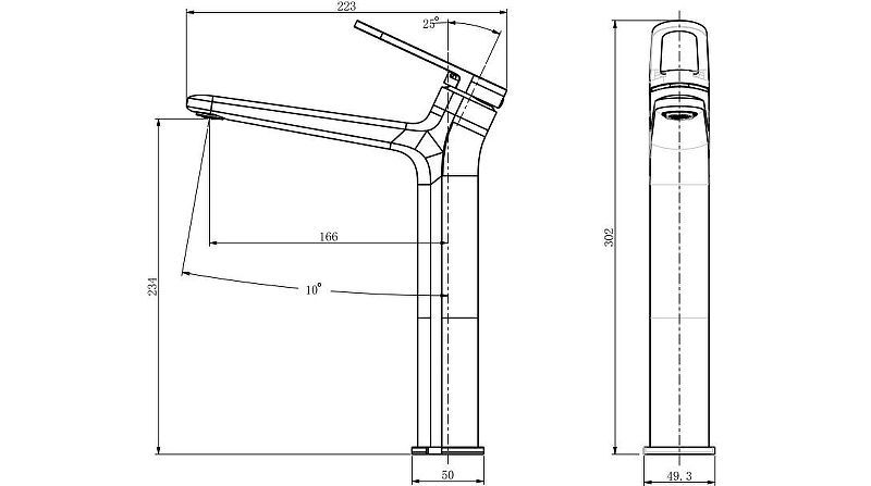 Смеситель для раковины Black&White Gravity GF-7209-MB черный матовый