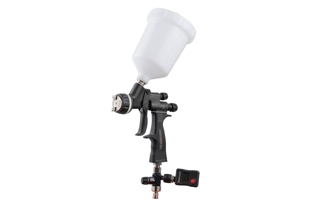Краскопульт с верхним бачком Walmec Genesi CARBONIO 360 HTE CLEAR 963017