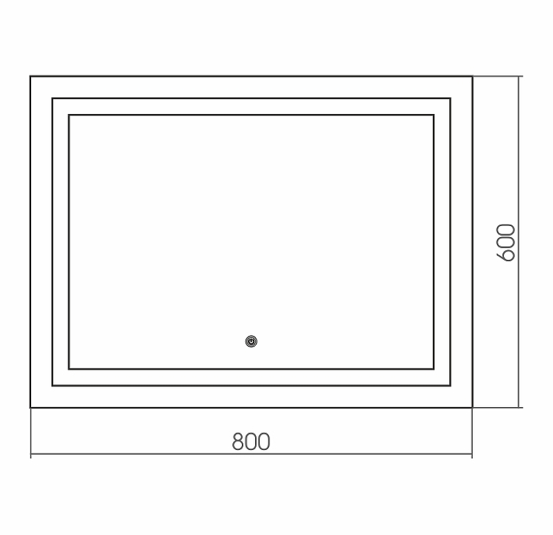 Зеркало Grossman Pragma 80x60 см с подсветкой 480600