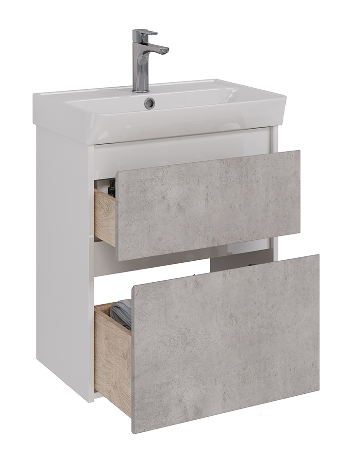 Мебель для ванной Lemark Combi 60 см бетон