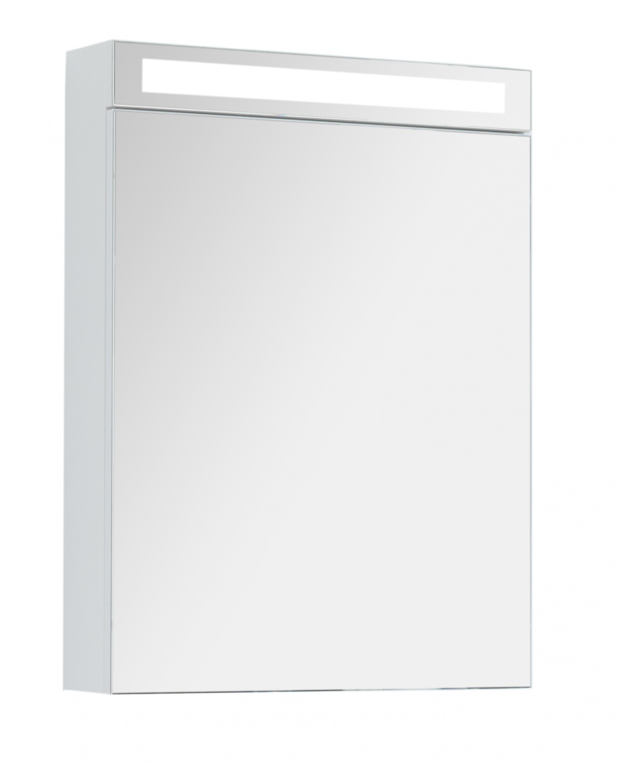 Зеркальный шкаф Dreja Max 60 см белый глянец