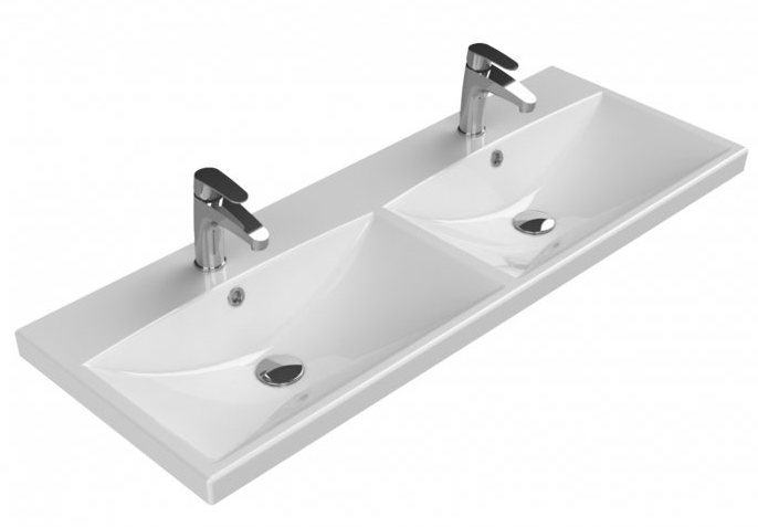 Тумба с раковиной BelBagno Marino 120 см, высота 55 см Bianco Lucido