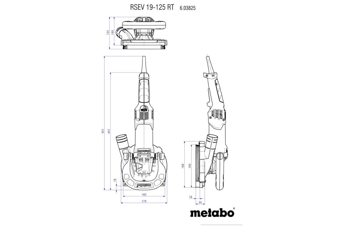 Шлифователь по бетону Metabo RSEV 19-125 RT 603825710