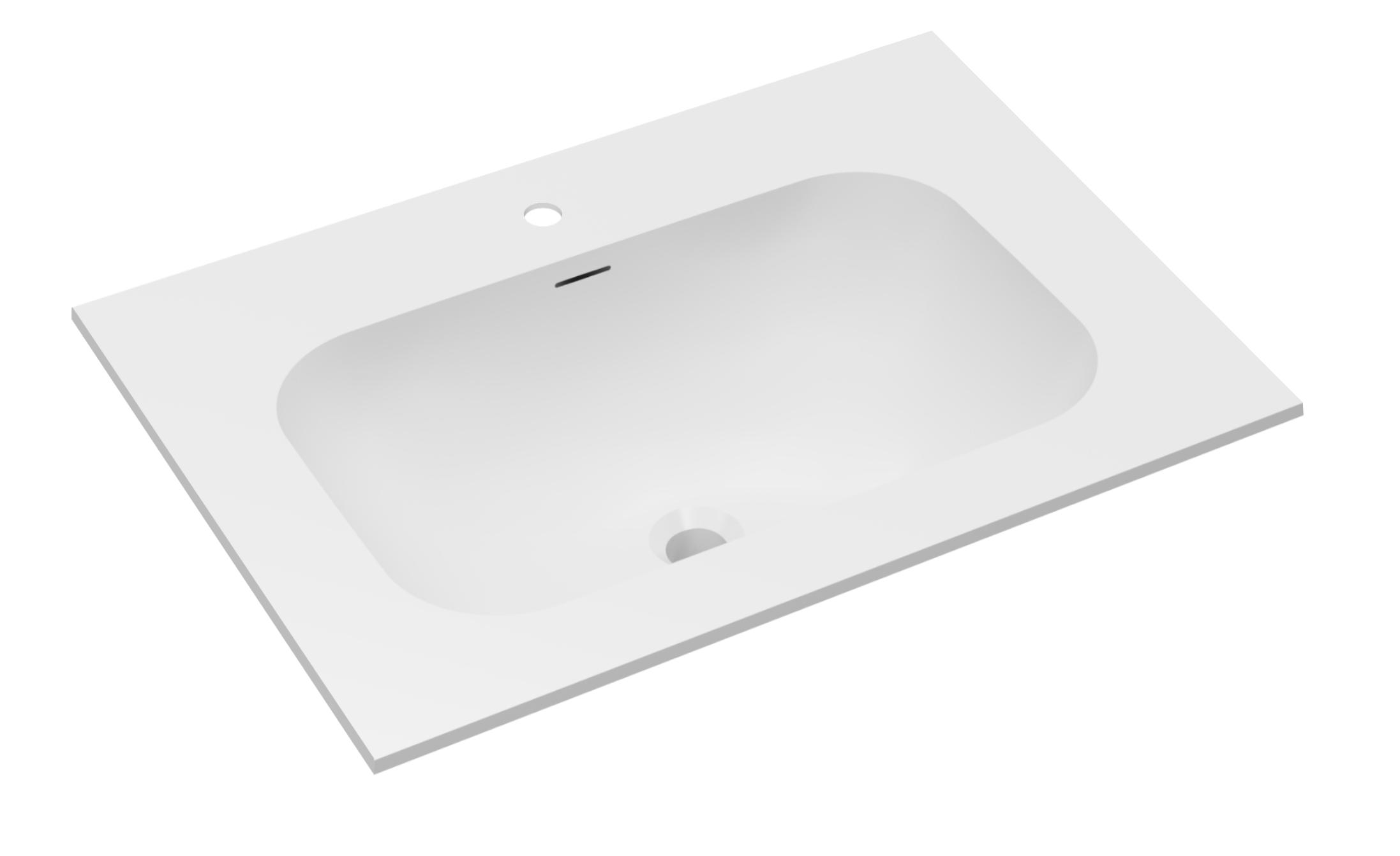Раковина Vincea Elise 80 см, Corian, белый матовый VCB-4EL800MW