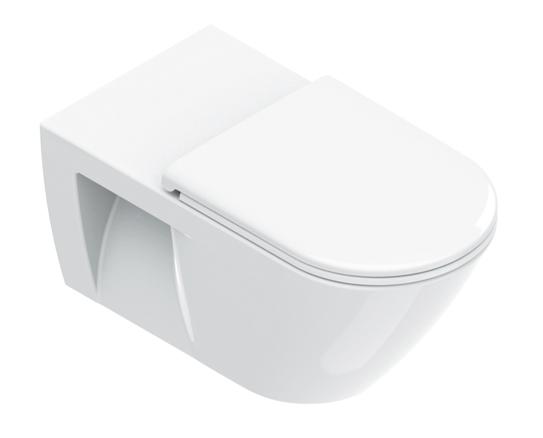 Подвесной унитаз Catalano Comfort 0911700001 безободковый, белый глянец