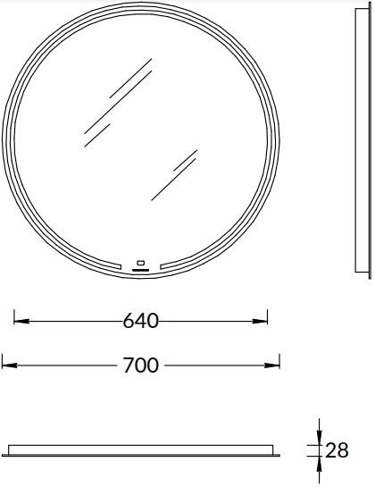 Зеркало Kerama Marazzi Mio 70x70 MIO.mi.70D\WHT