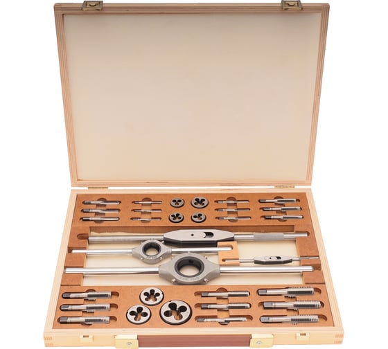 Набор метчиков и плашек Bucovice Tools BSW 1/8-1/2 115CrV3 34 предмета 311012