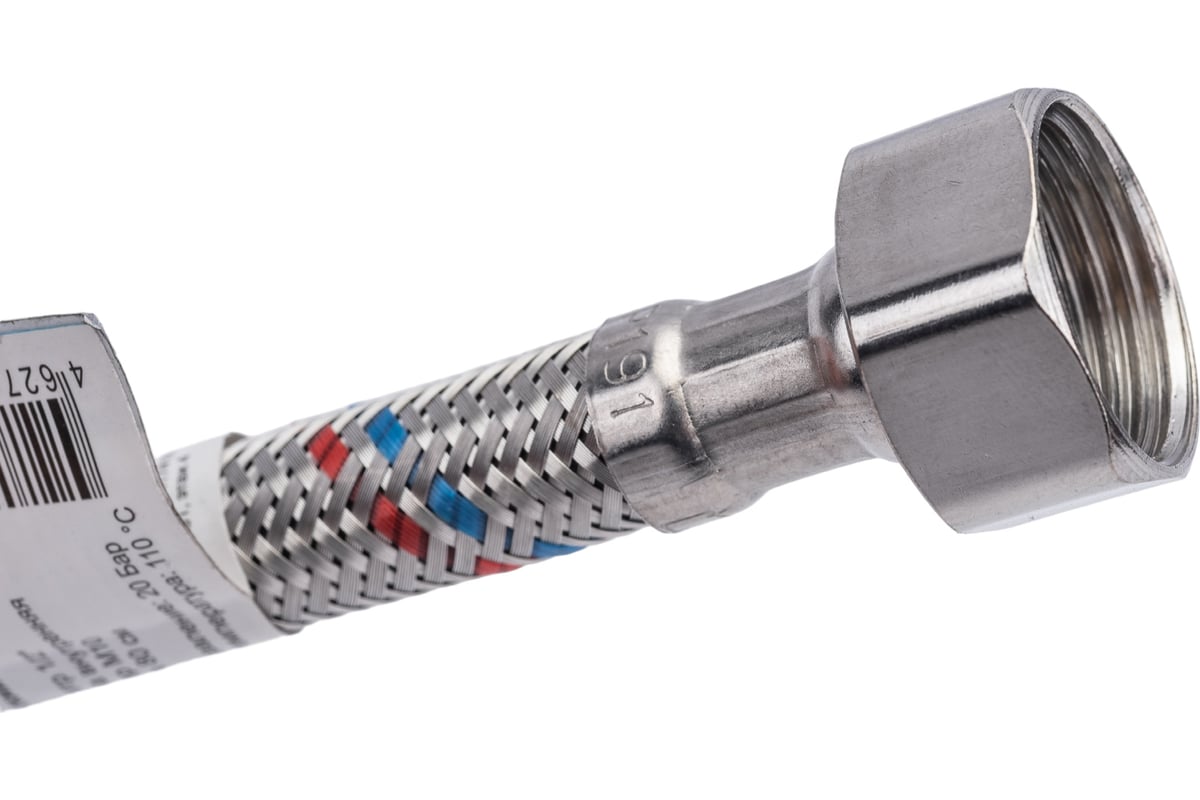 Подводка для смесителей СТМ сталь, 1/2xM10x80 см., короткий штуцер CWFSS080