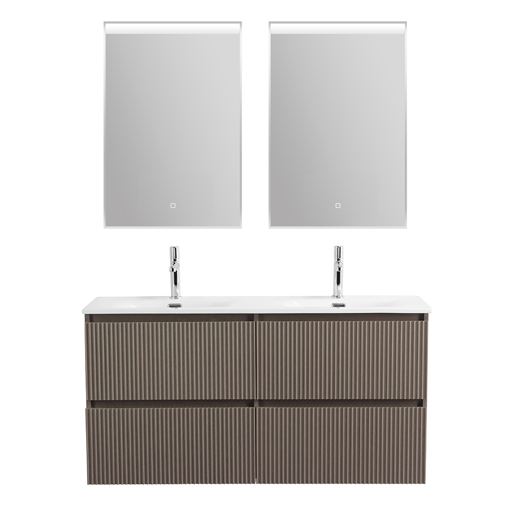 Тумба с раковиной BelBagno Uno 120 см, 4 ящика, Бежевый матовый