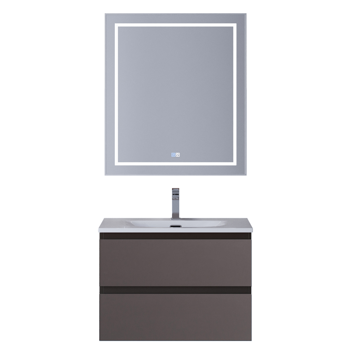 Мебель для ванной BelBagno Kraft 39-700 70 см эмаль, Темно-серый матовый