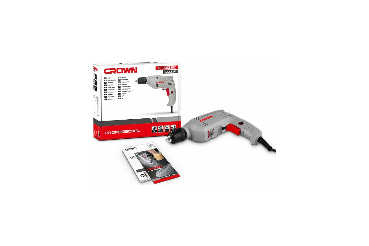 Безударная дрель Crown CT10125C