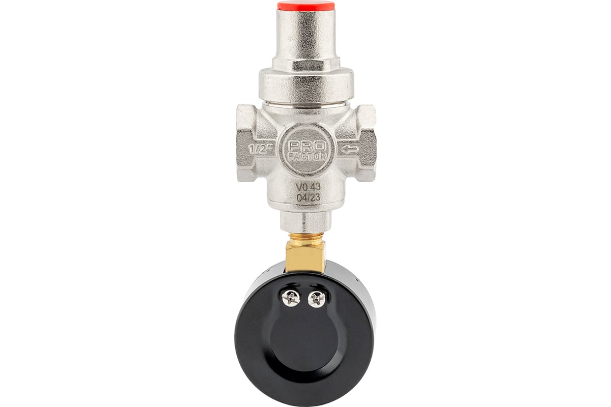 Редуктор давления PROFACTOR поршневой, c манометром 1/2" PF PRV 251.15G