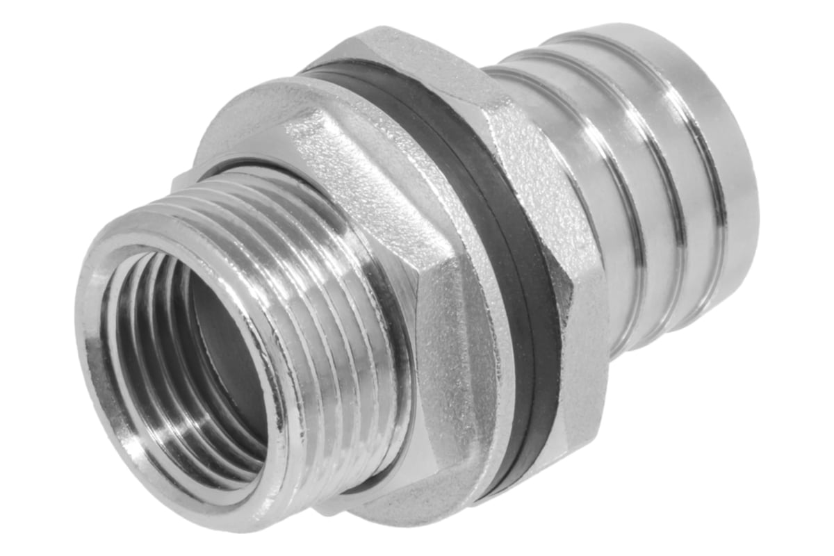 Штуцер врезка для бочки MasterProf 3/4", латунь, гайка в бочку ДС.071634