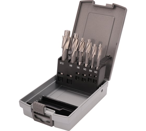 Набор цековок 180 градусов, М3-M10, HSS-G, 6 шт RUKO 102452RO